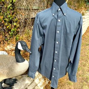 Blue & white, checkered, long sleeve, Shirt, size M 15-15 1/2, 32-33